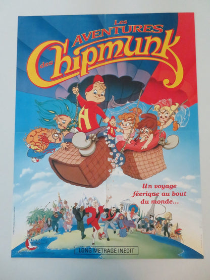THE CHIPMUNK ADVENTURE FRENCH POSTER ROLLED BAGDASARIAN JR. JANICE KARMAN 1986 Movie posters
