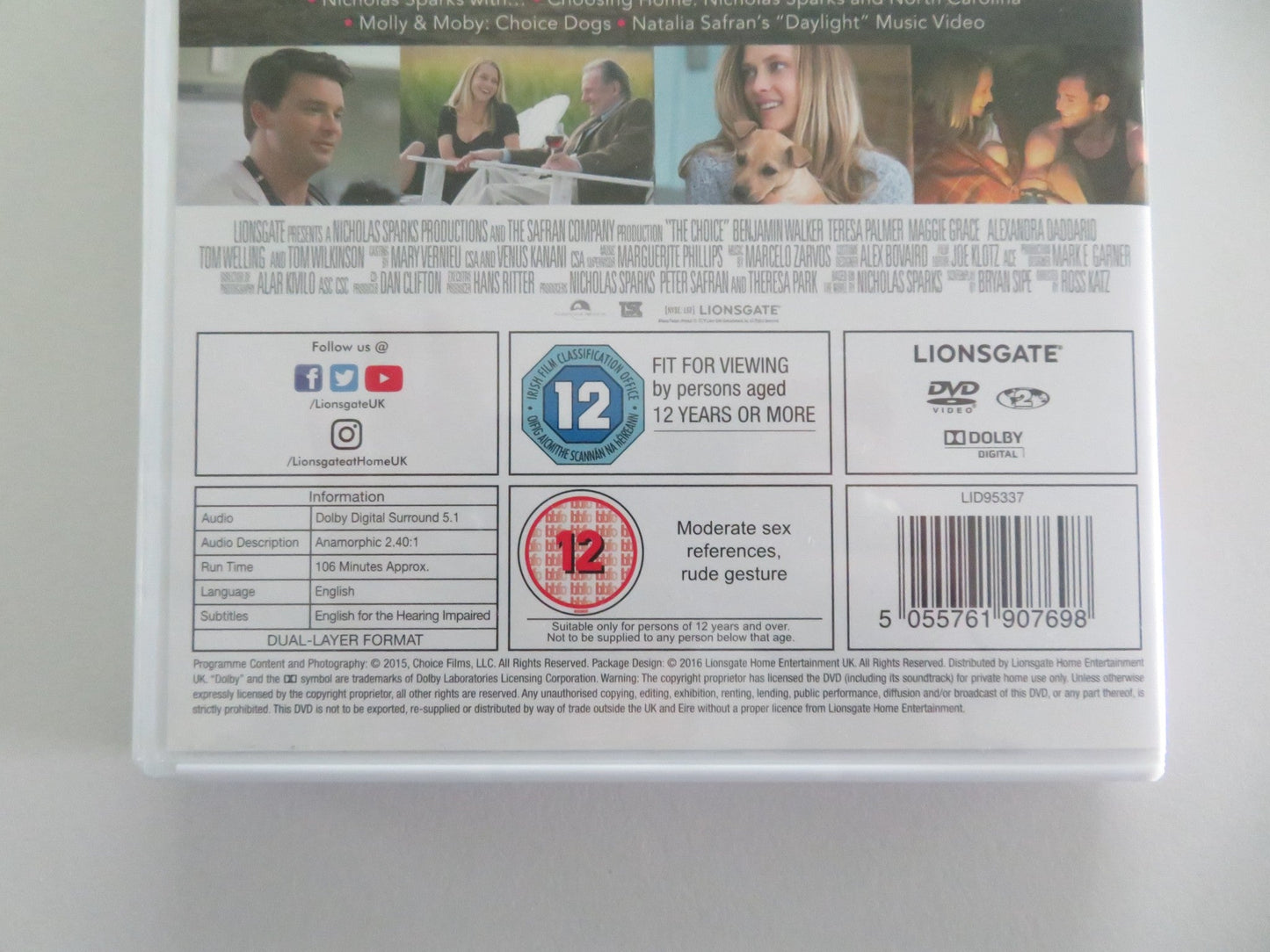 THE CHOICE (DVD) BENJAMIN WALKER TERESA PALMER 2016 REGION 2 Movie posters