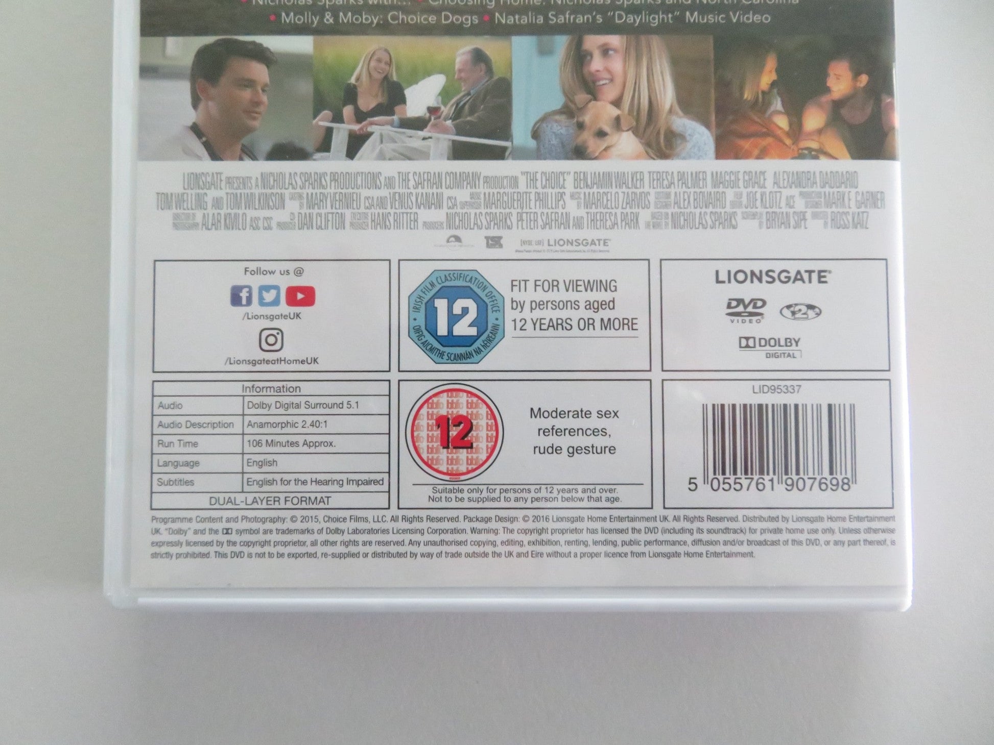 THE CHOICE (DVD) BENJAMIN WALKER TERESA PALMER 2016 REGION 2 Movie posters