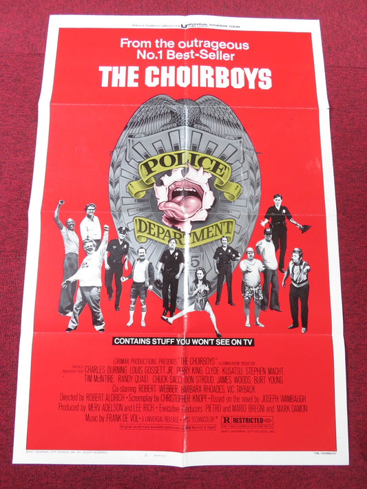 THE CHOIRBOYS - B FOLDED US ONE SHEET POSTER CHARLES DURNING PERRY KING 1977 Rendezvous Cinema Movie posters