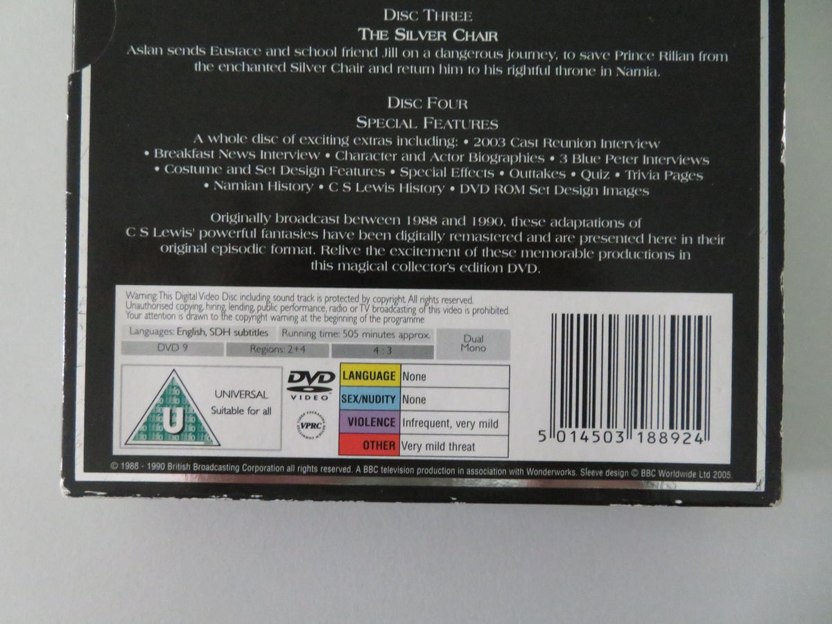 The Chronicles of Narnia Four Disc Collector's Ed. (DVD BoxSet) 1988 Region 2+4 Movie posters