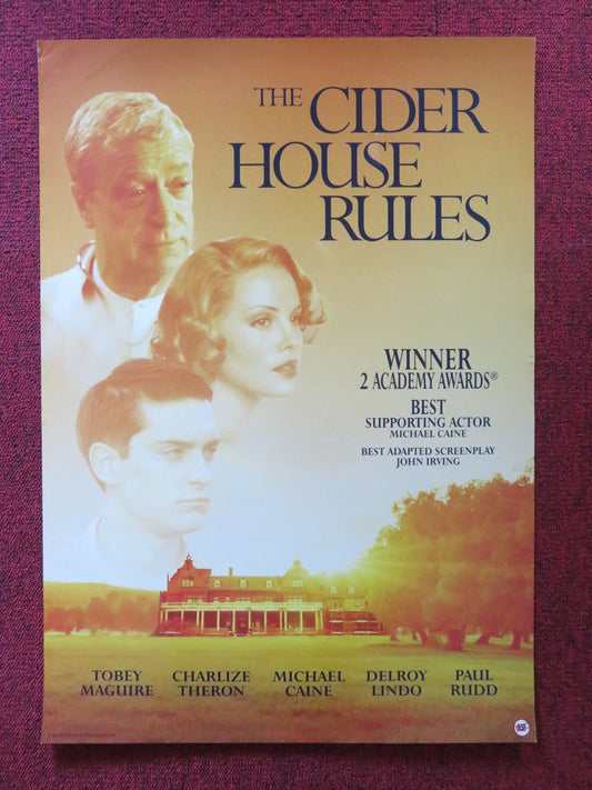 THE CIDER HOUSE RULES VHS VIDEO POSTER MICHAEL CAINE TOBEY MAGUIRE 1999 Rendezvous Cinema Movie posters