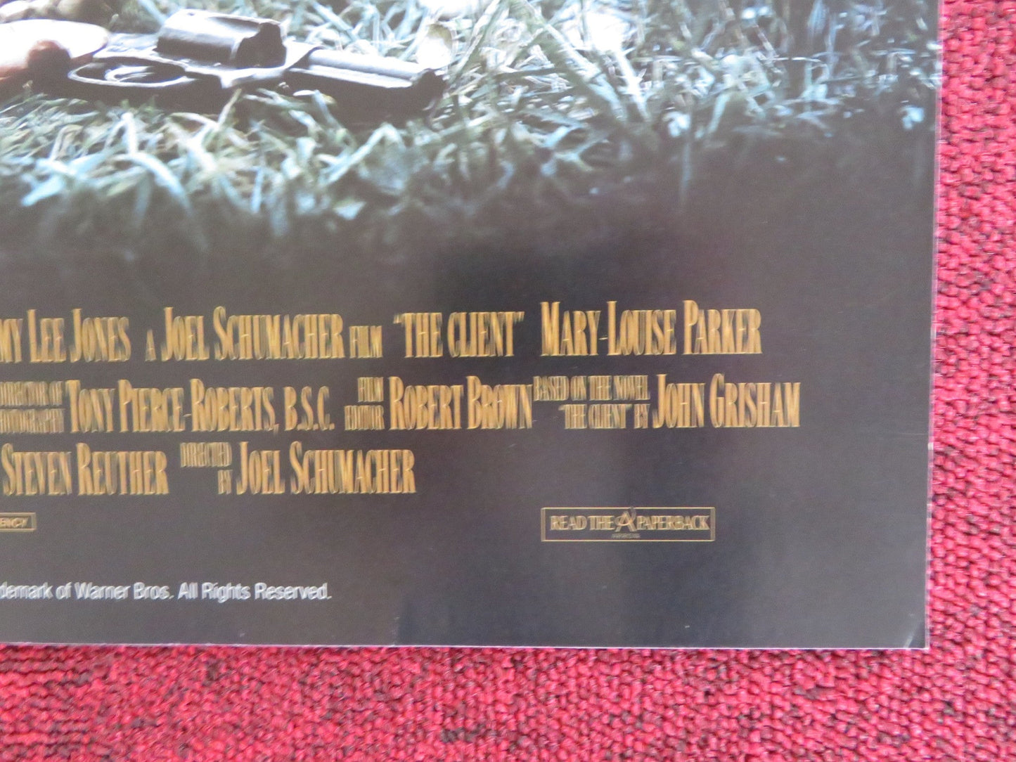 THE CLIENT - B VHS VIDEO POSTER SUSAN SARANDON TOMMY LEE JONES 1994 Rendezvous Cinema Movie posters