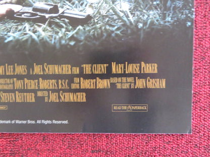 THE CLIENT - B VHS VIDEO POSTER SUSAN SARANDON TOMMY LEE JONES 1994 Rendezvous Cinema Movie posters