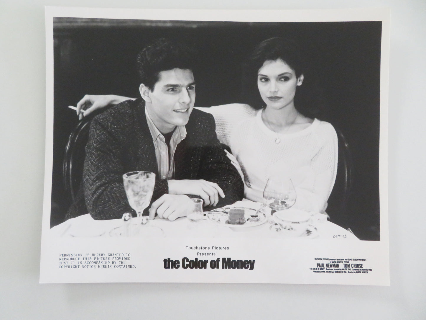 The Color of Money - A Movie Still Photo Lot Of 7 Tom Cruise Paul Newman 1986 Movie posters