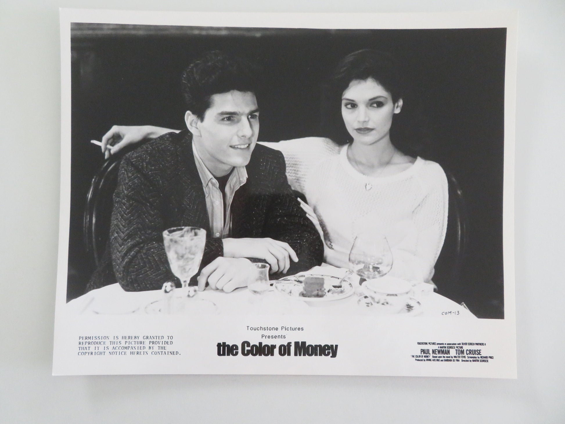 The Color of Money - A Movie Still Photo Lot Of 7 Tom Cruise Paul Newman 1986 Movie posters
