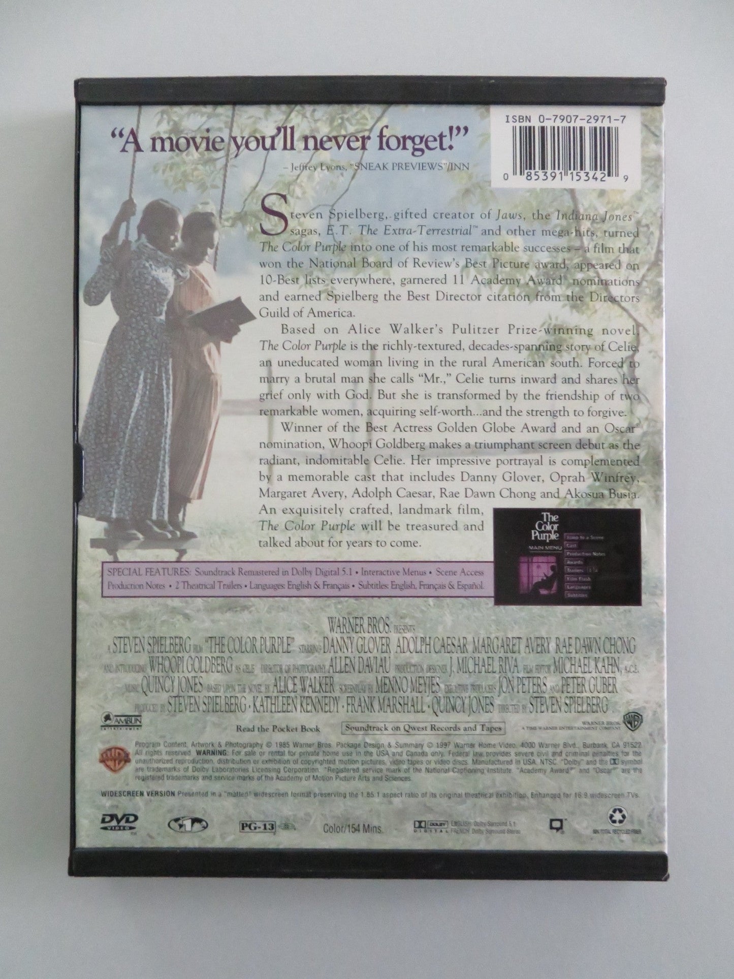 The Color Purple (DVD) Danny Glover Whoopi Goldberg 1985 Region 1 Movie posters