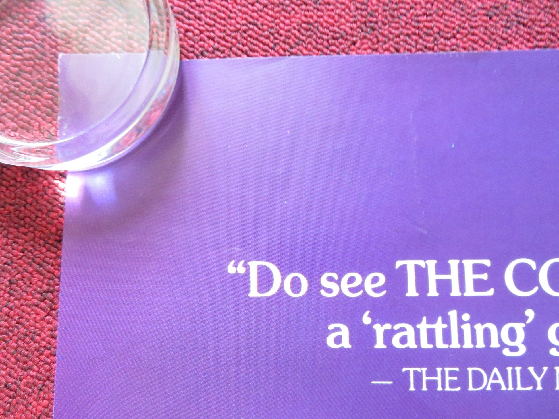 THE COLOR PURPLE UK QUAD ROLLED POSTER SPIELBERG DANNY GLOVER W. GOLDBERG 1985 Rendezvous Cinema Movie posters