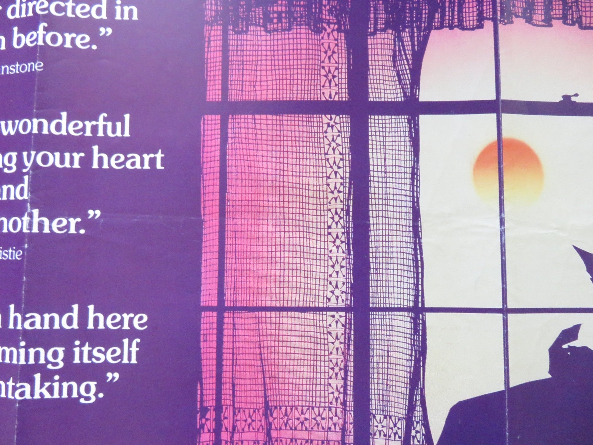 THE COLOR PURPLE UK QUAD ROLLED POSTER SPIELBERG DANNY GLOVER W. GOLDBERG 1985 Rendezvous Cinema Movie posters