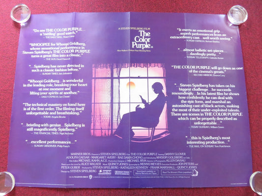 THE COLOR PURPLE UK QUAD ROLLED POSTER SPIELBERG DANNY GLOVER W. GOLDBERG 1985 Rendezvous Cinema Movie posters