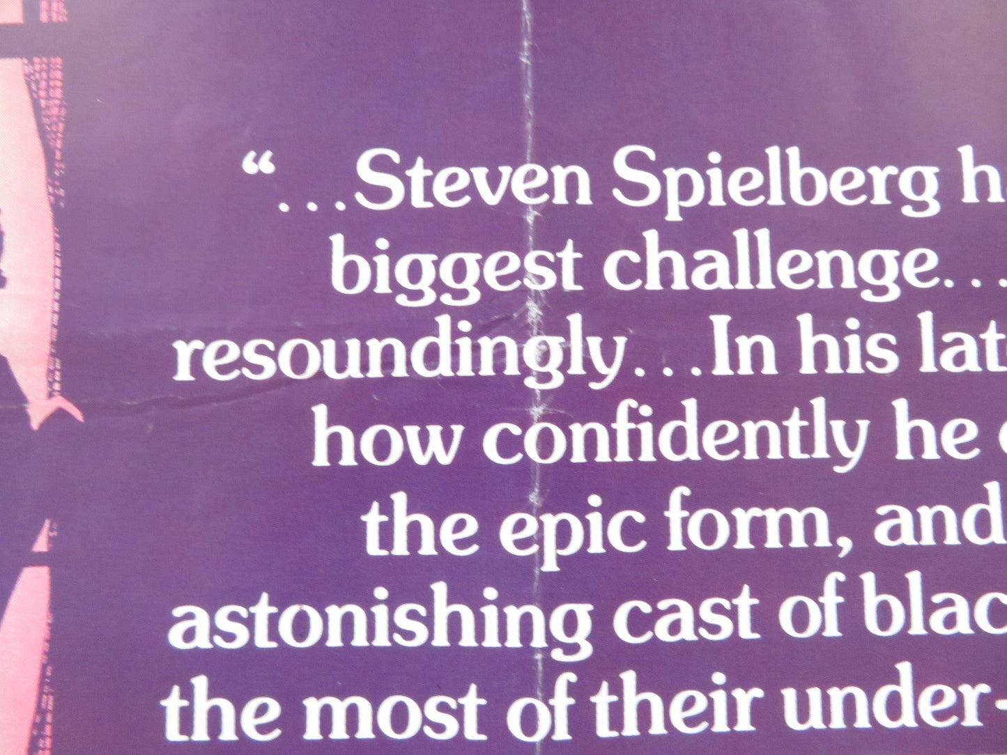 THE COLOR PURPLE UK QUAD ROLLED POSTER SPIELBERG DANNY GLOVER W. GOLDBERG 1985 Rendezvous Cinema Movie posters