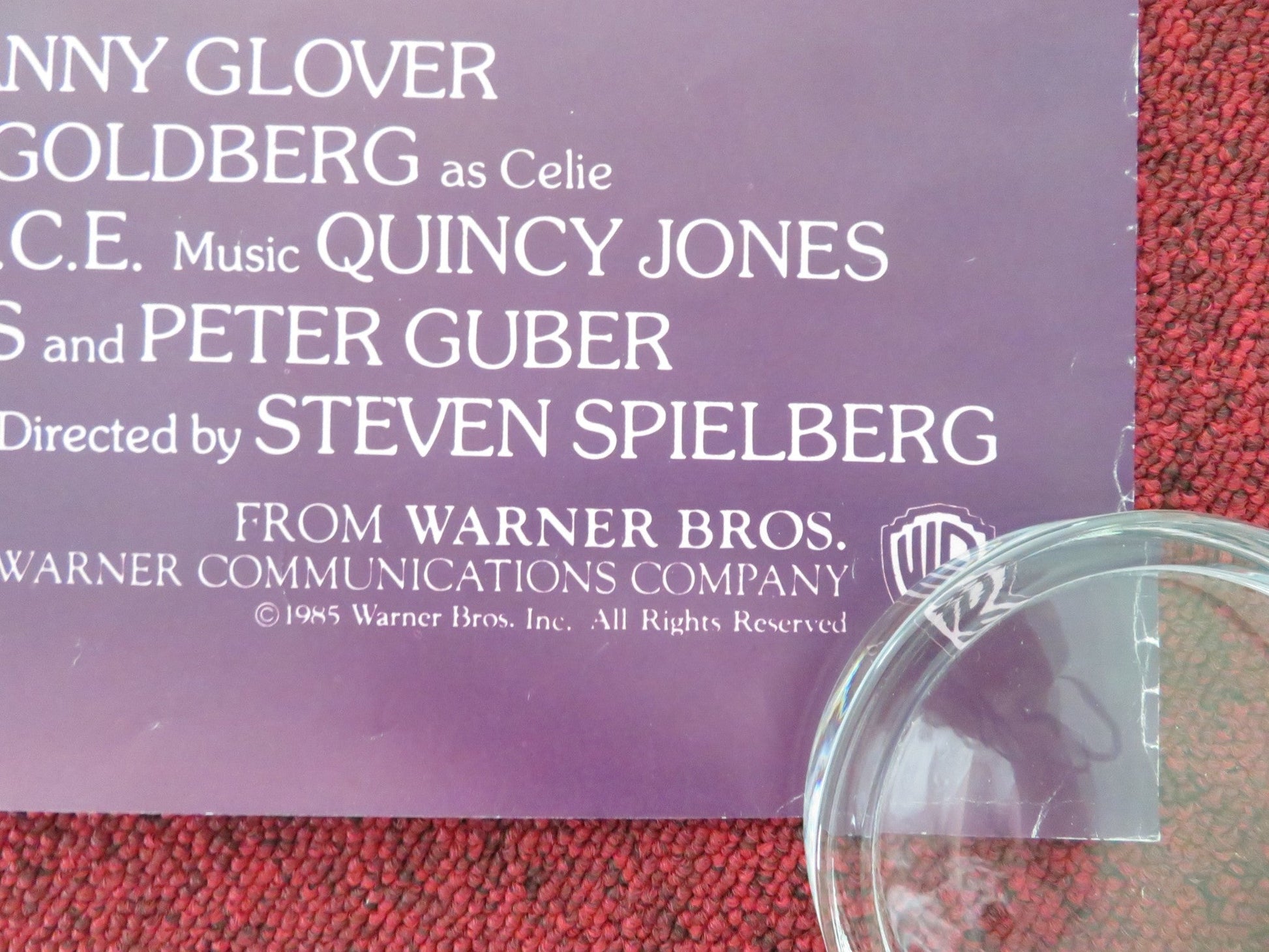 THE COLOR PURPLE US ONE SHEET ROLLED POSTER WHOOPI GOLDBERG DANNY GLOVER 1985 Movie posters