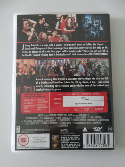 THE COMMITMENTS (DVD) ROBERT ARKINS MICHAEL AHERNE 1991 REGION 2 Movie posters