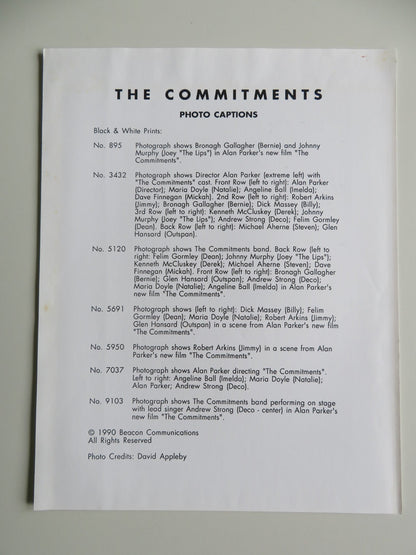 THE COMMITMENTS PRESS KIT 1991 ROBERT ARKINS COLM MEANEY SEAN HUGHES Movie posters