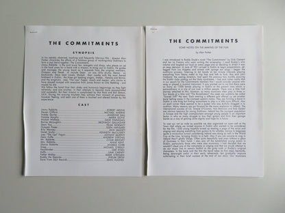 THE COMMITMENTS PRESS KIT 1991 ROBERT ARKINS COLM MEANEY SEAN HUGHES Movie posters