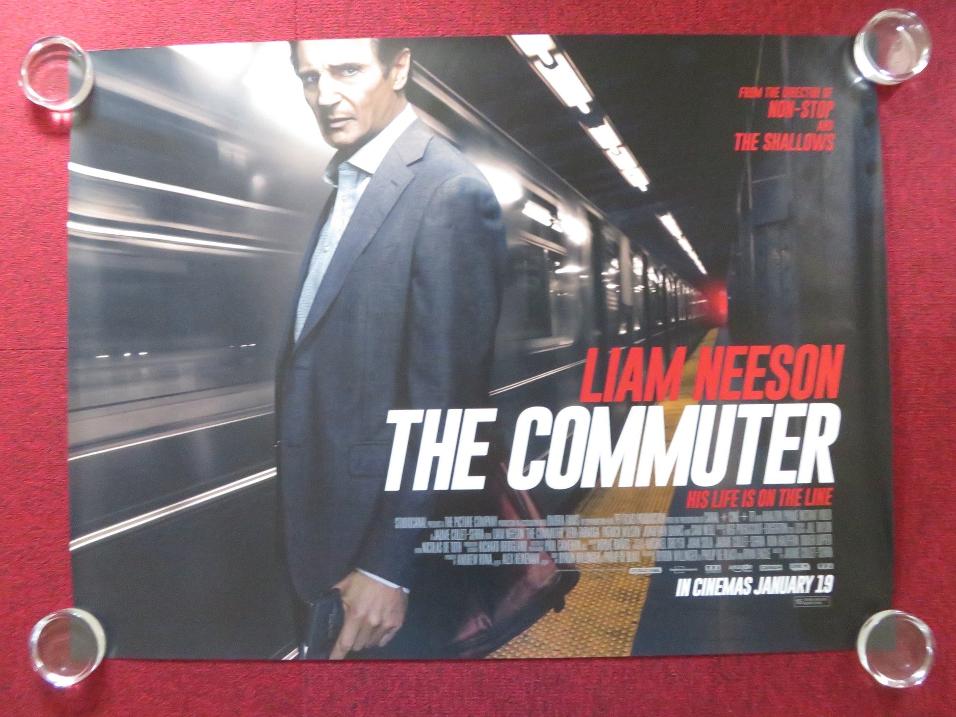 THE COMMUTER UK QUAD ROLLED POSTER LIAM NEESON VERA FARMIGA 2018 Rendezvous Cinema Movie posters