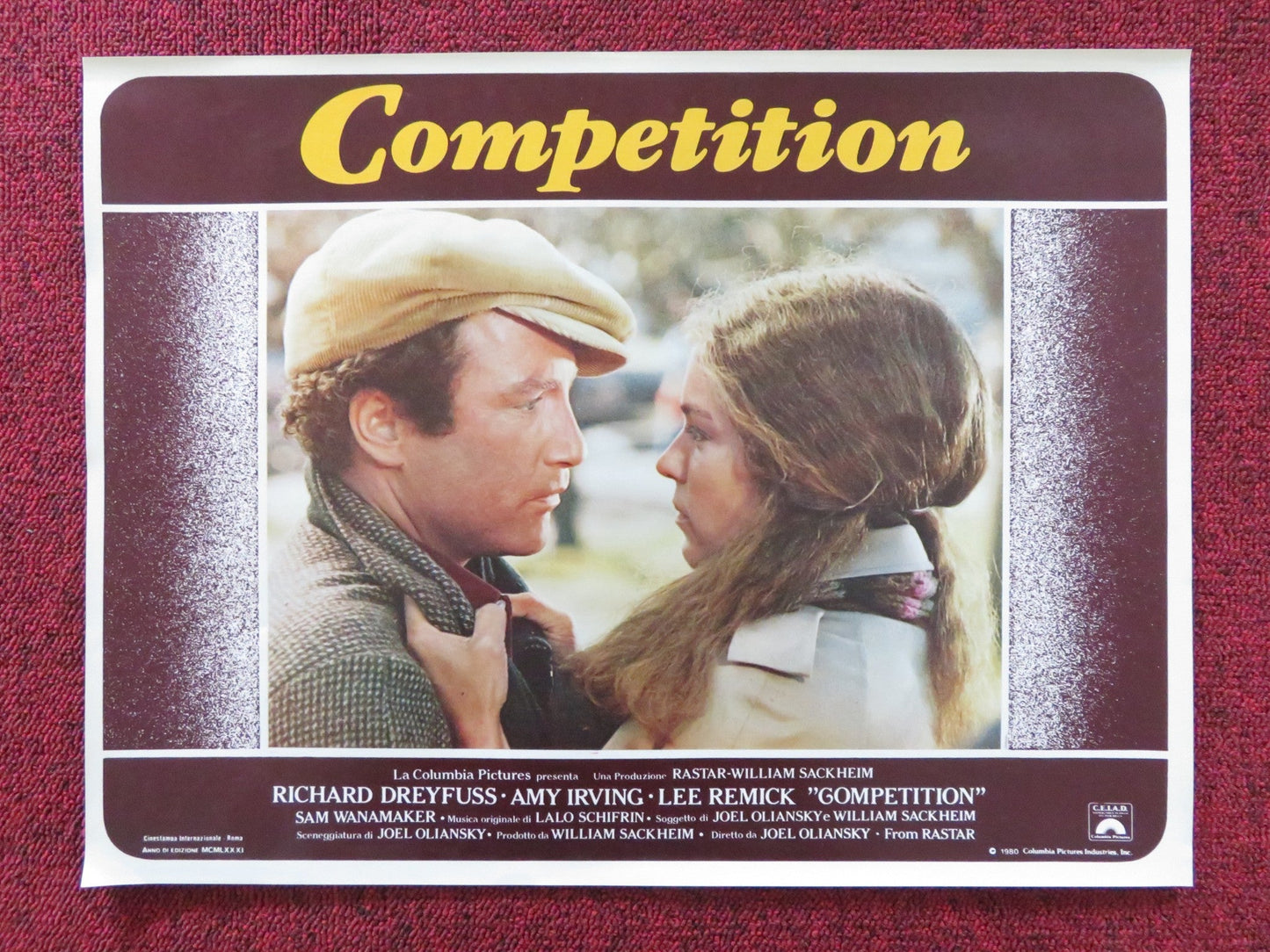 THE COMPETITION - A ITALIAN FOTOBUSTA POSTER RICHARD DREYFUSS AMY IRVING 1980 Rendezvous Cinema Movie posters