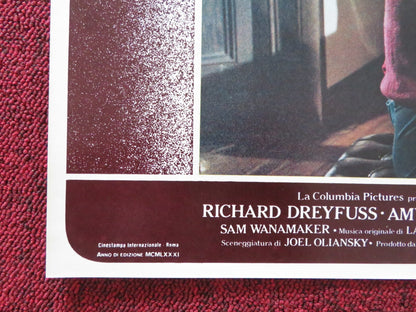 THE COMPETITION - B ITALIAN FOTOBUSTA POSTER RICHARD DREYFUSS AMY IRVING 1980 Rendezvous Cinema Movie posters
