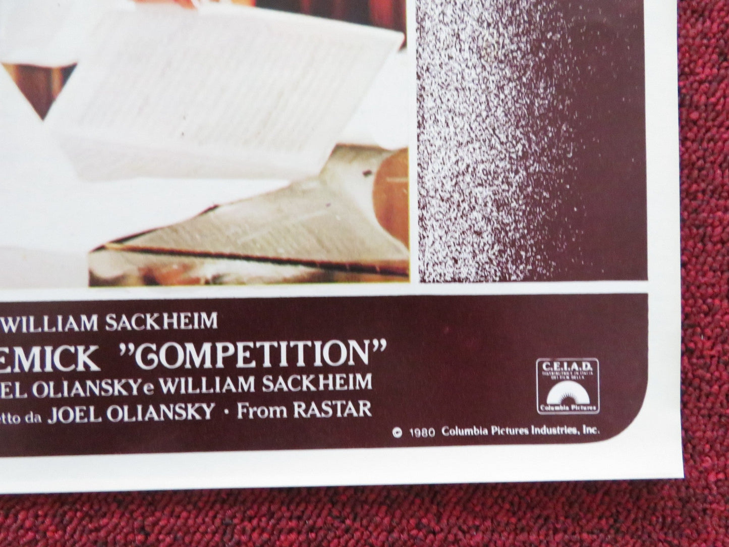 THE COMPETITION - E ITALIAN FOTOBUSTA POSTER RICHARD DREYFUSS AMY IRVING 1980 Rendezvous Cinema Movie posters