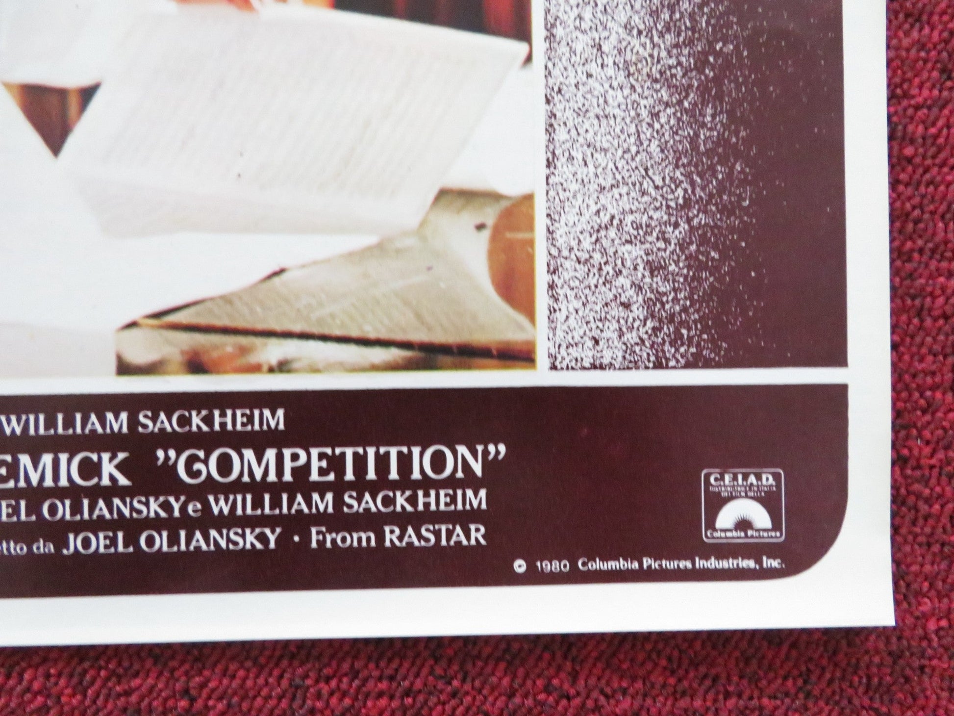 THE COMPETITION - E ITALIAN FOTOBUSTA POSTER RICHARD DREYFUSS AMY IRVING 1980 Rendezvous Cinema Movie posters