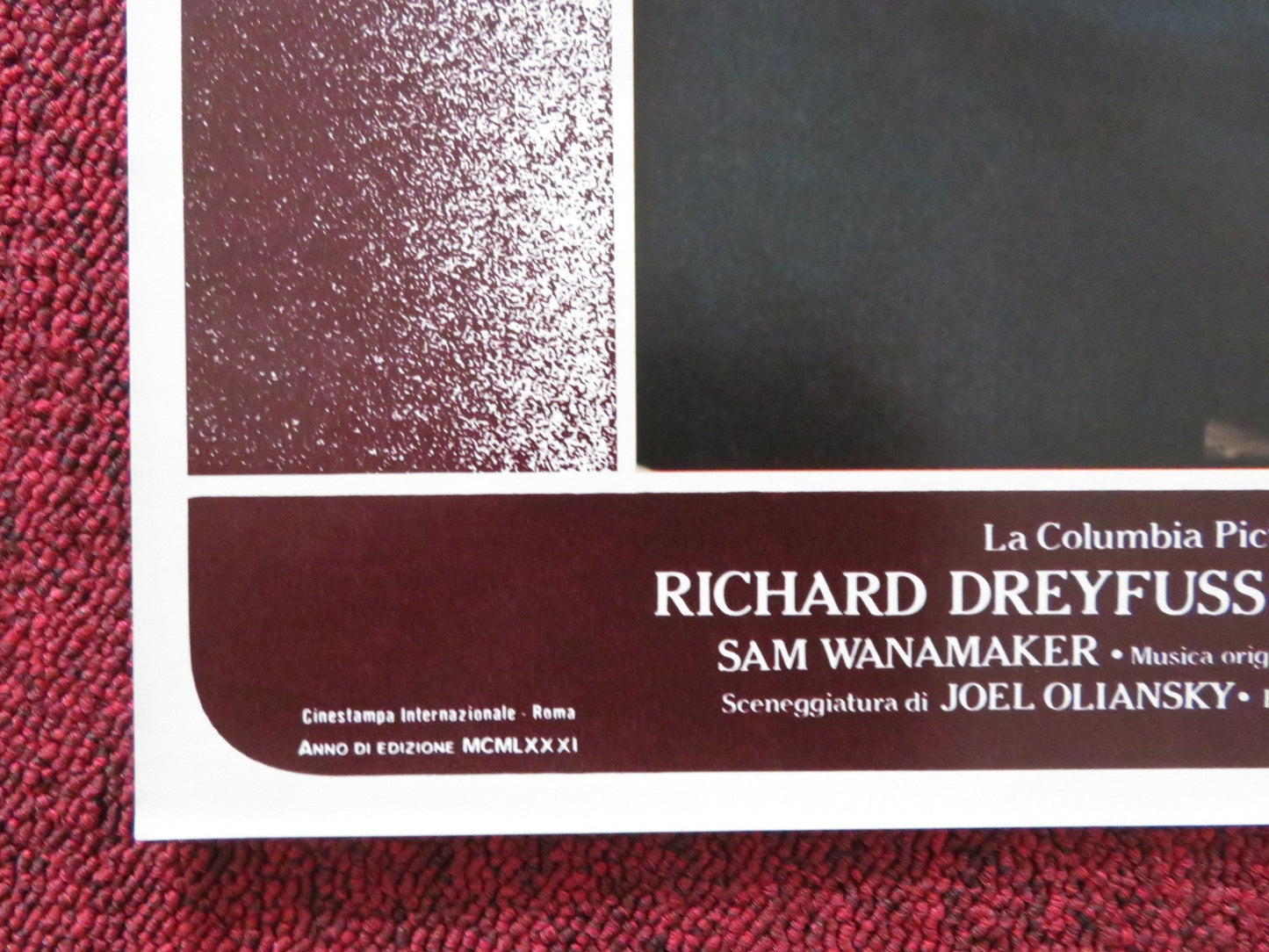 THE COMPETITION - F ITALIAN FOTOBUSTA POSTER RICHARD DREYFUSS AMY IRVING 1980 Rendezvous Cinema Movie posters