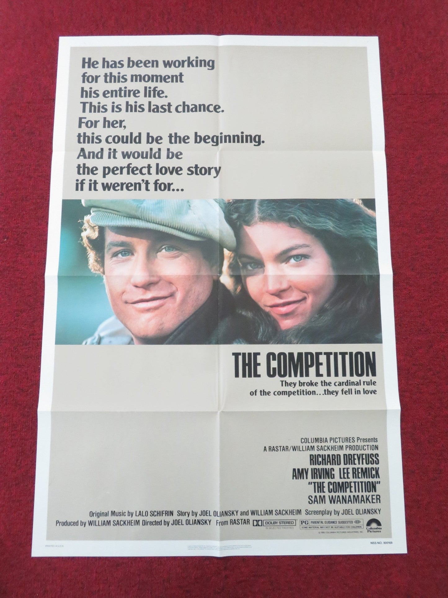 The Competition Folded US One Sheet Poster Richard Dreyfuss Amy Irving 1980 Movie posters