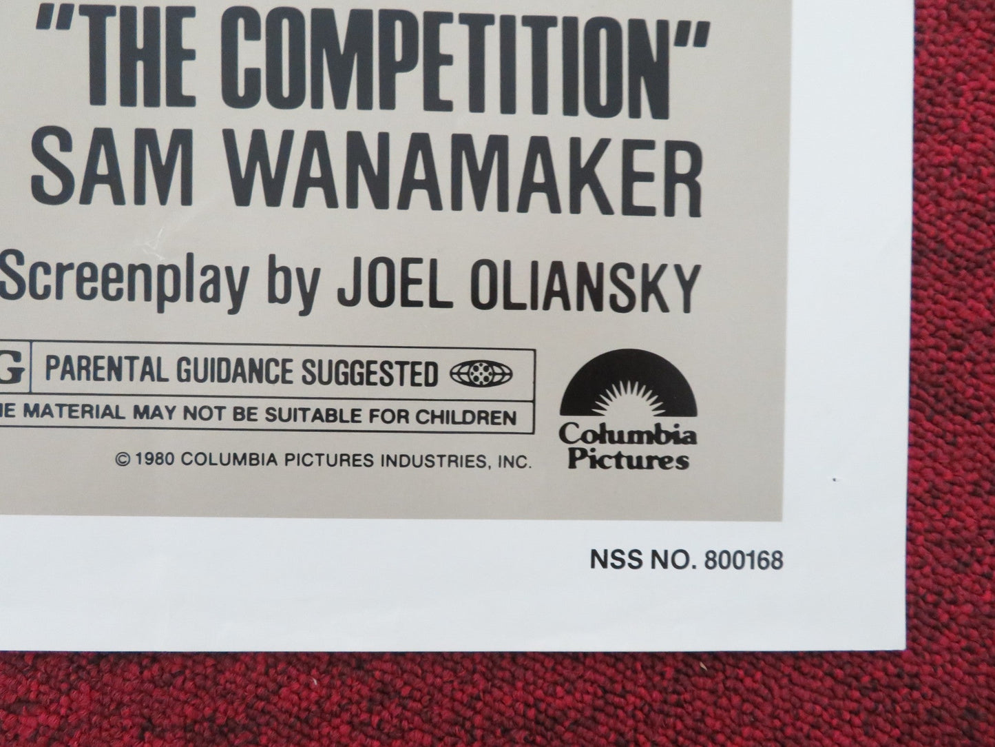 The Competition Folded US One Sheet Poster Richard Dreyfuss Amy Irving 1980 Movie posters