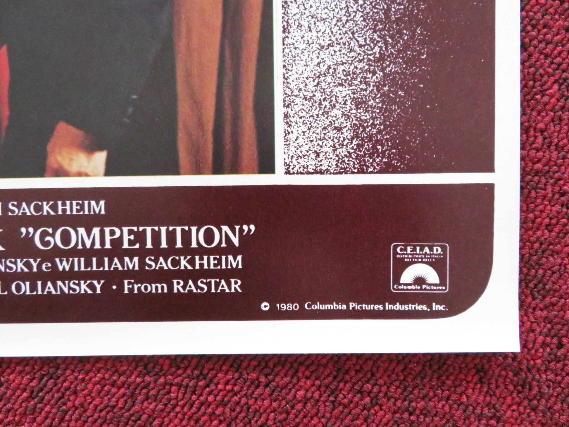THE COMPETITION - G ITALIAN FOTOBUSTA POSTER RICHARD DREYFUSS AMY IRVING 1980 Rendezvous Cinema Movie posters