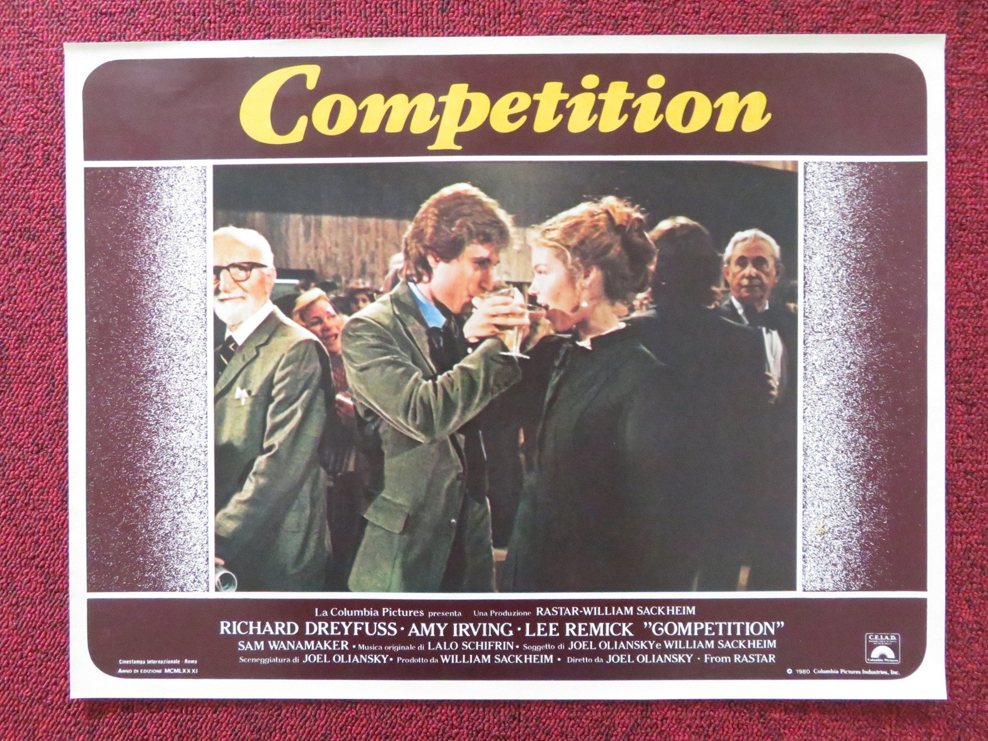 THE COMPETITION - H ITALIAN FOTOBUSTA POSTER RICHARD DREYFUSS AMY IRVING 1980 Rendezvous Cinema Movie posters