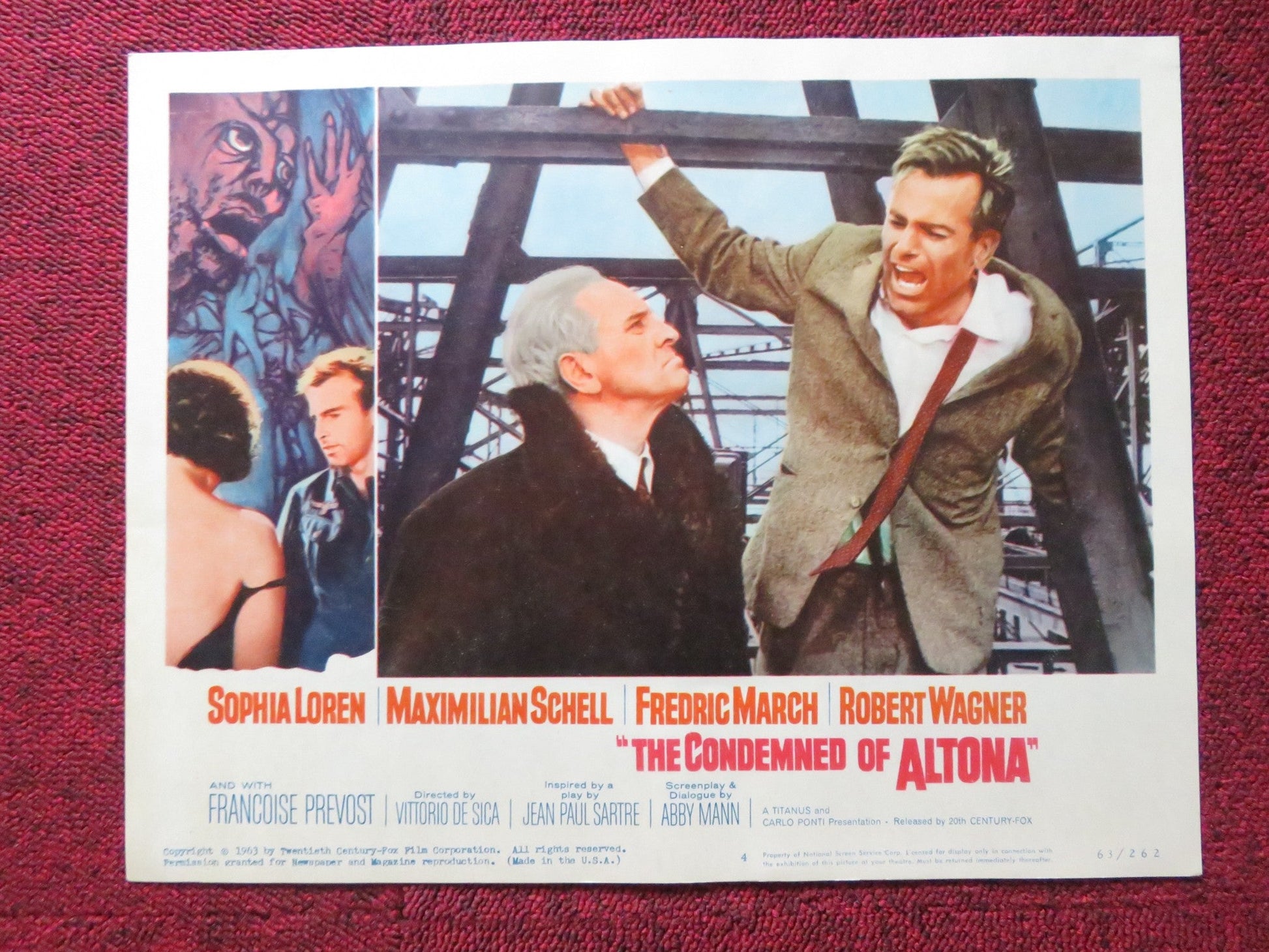 THE CONDEMNED OF ALTONA US LOBBY CARD FULL SET SOPHIA LOREN M. SCHELL 1963 Rendezvous Cinema Movie posters