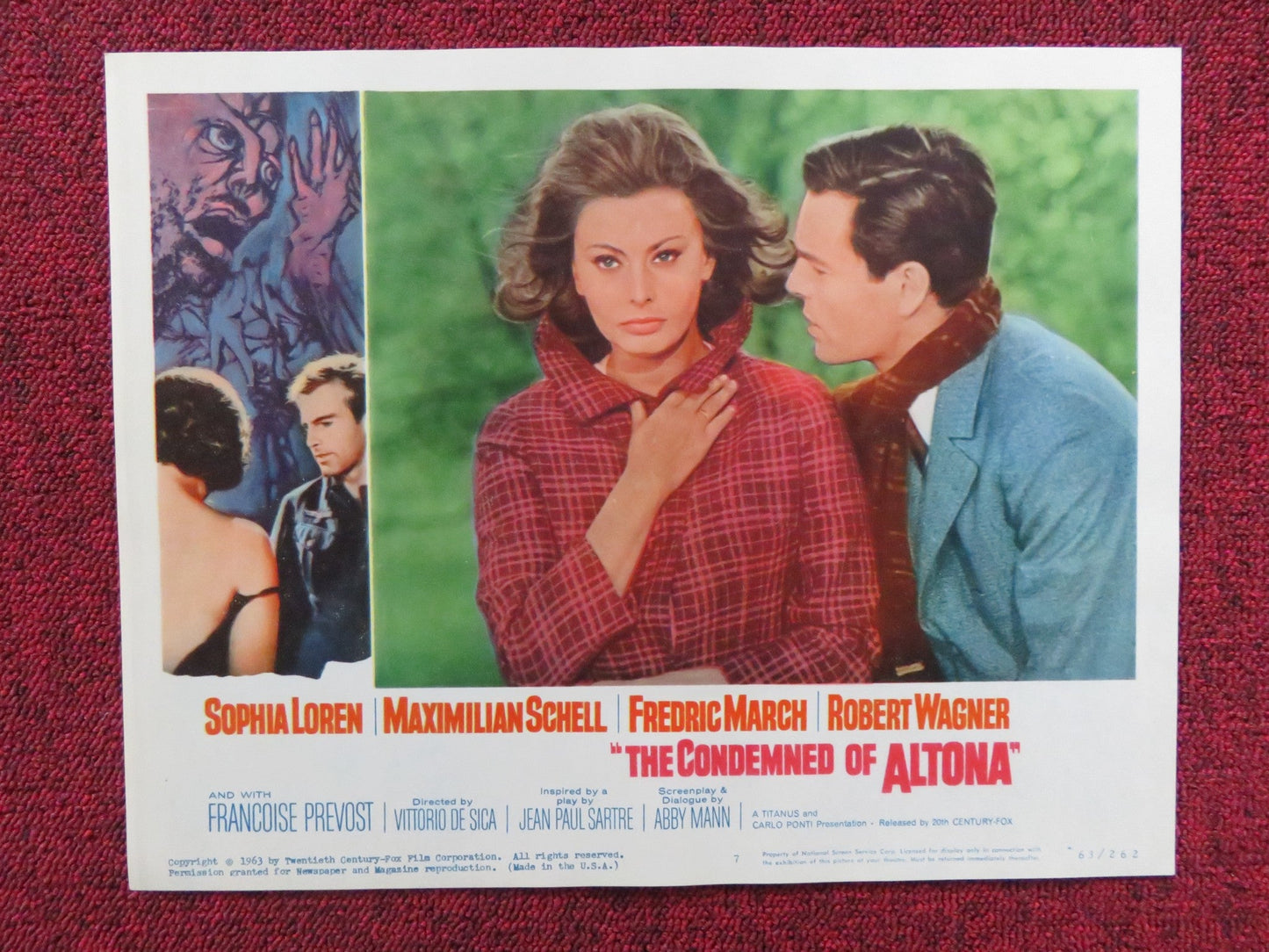 THE CONDEMNED OF ALTONA US LOBBY CARD FULL SET SOPHIA LOREN M. SCHELL 1963 Rendezvous Cinema Movie posters