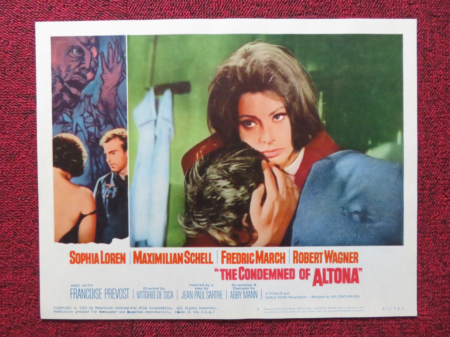 THE CONDEMNED OF ALTONA US LOBBY CARD FULL SET SOPHIA LOREN M. SCHELL 1963 Rendezvous Cinema Movie posters