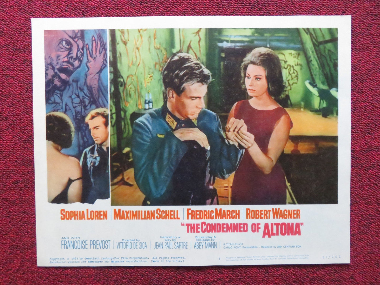 THE CONDEMNED OF ALTONA US LOBBY CARD FULL SET SOPHIA LOREN M. SCHELL 1963 Rendezvous Cinema Movie posters
