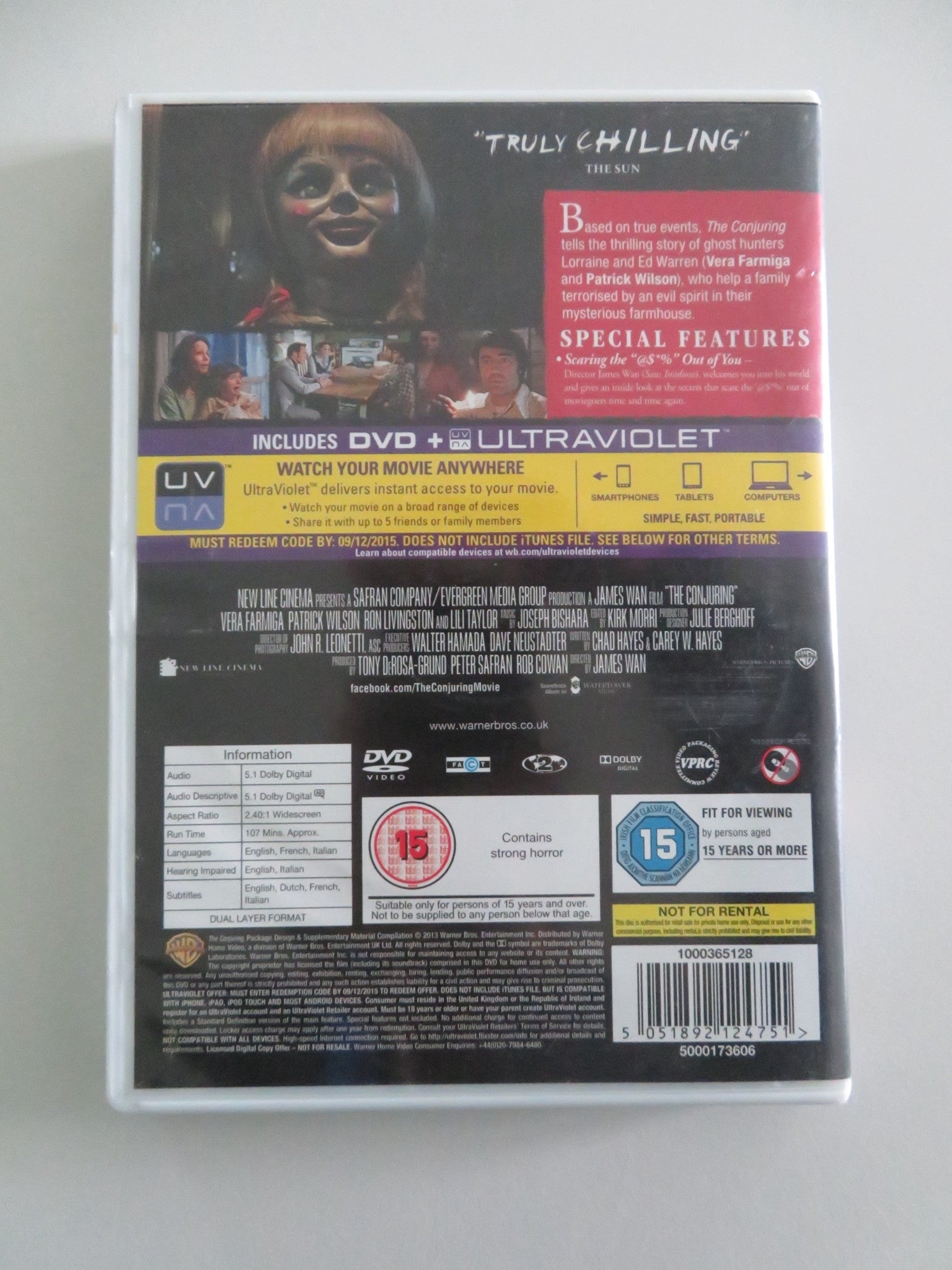 The Conjuring (DVD) Vera Farmiga Patrick Wilson 2013 Region 2 Movie posters