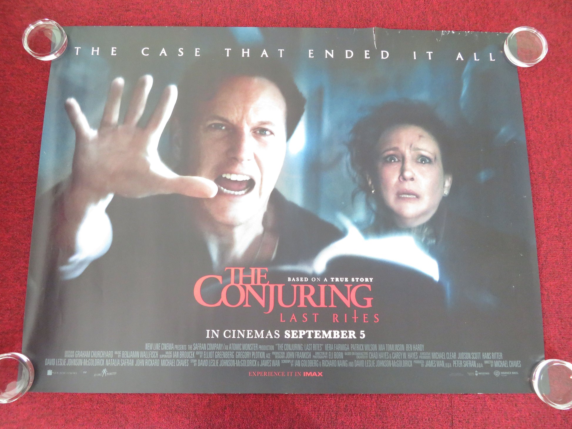 The Conjuring: Last Rites UK Quad Rolled Poster Patrick Wilson Vera Farmiga 2025 Movie posters