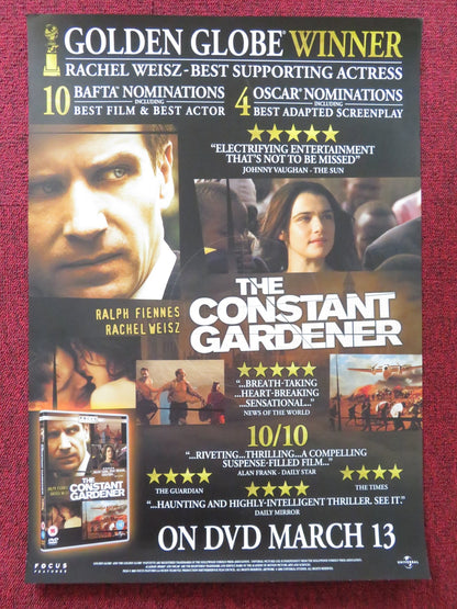 THE CONSTANT GARDENER DVD POSTER RALPH FIENNES RACHEL WEISZ 2005 Rendezvous Cinema Movie posters