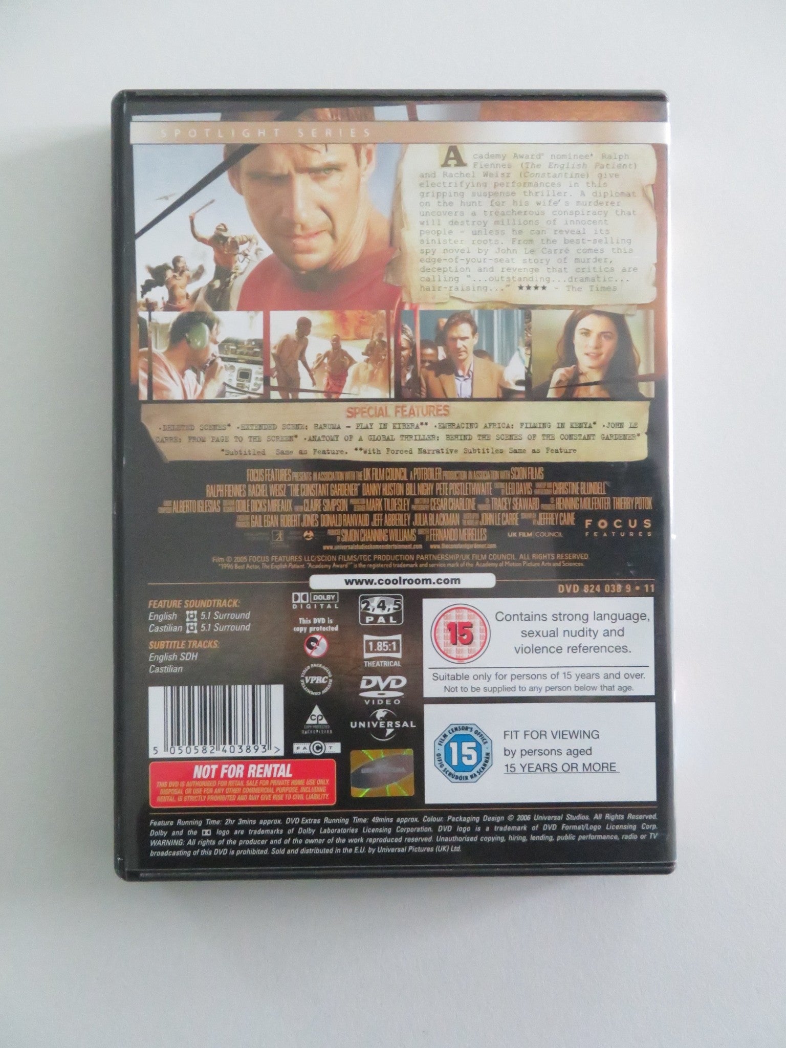 THE CONSTANT GARDENER (DVD) RALPH FIENNES RACHEL WEISZ 2005 REGION 2,4,5 Rendezvous Cinema Movie posters