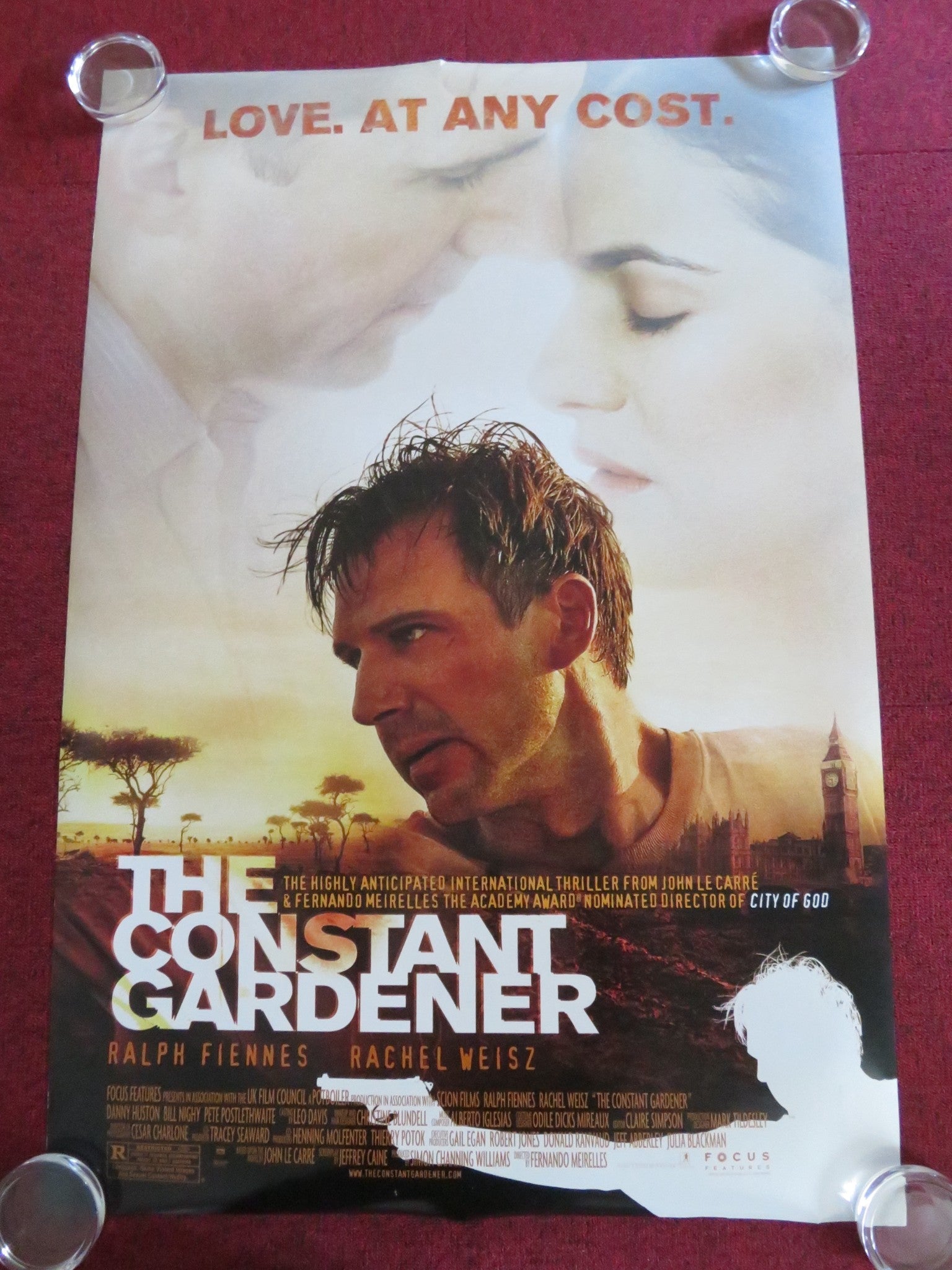 THE CONSTANT GARDENER US ONE SHEET ROLLED POSTER RALPH FIENNES RACHEL WEISZ 2005 Rendezvous Cinema Movie posters