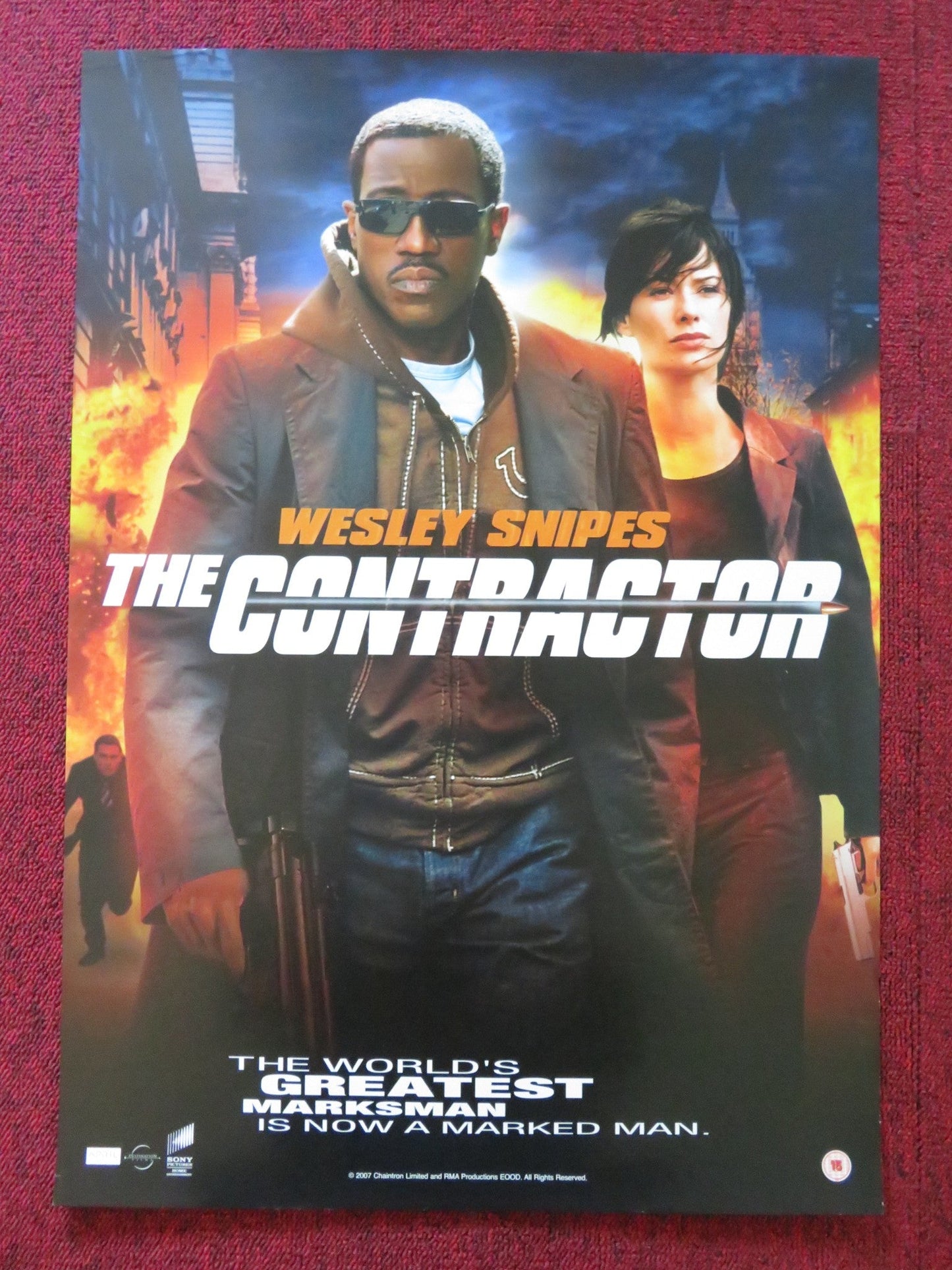THE CONTRACTOR VHS VIDEO POSTER WESLEY SNIPES LENA HEADEY 2007 Rendezvous Cinema Movie posters