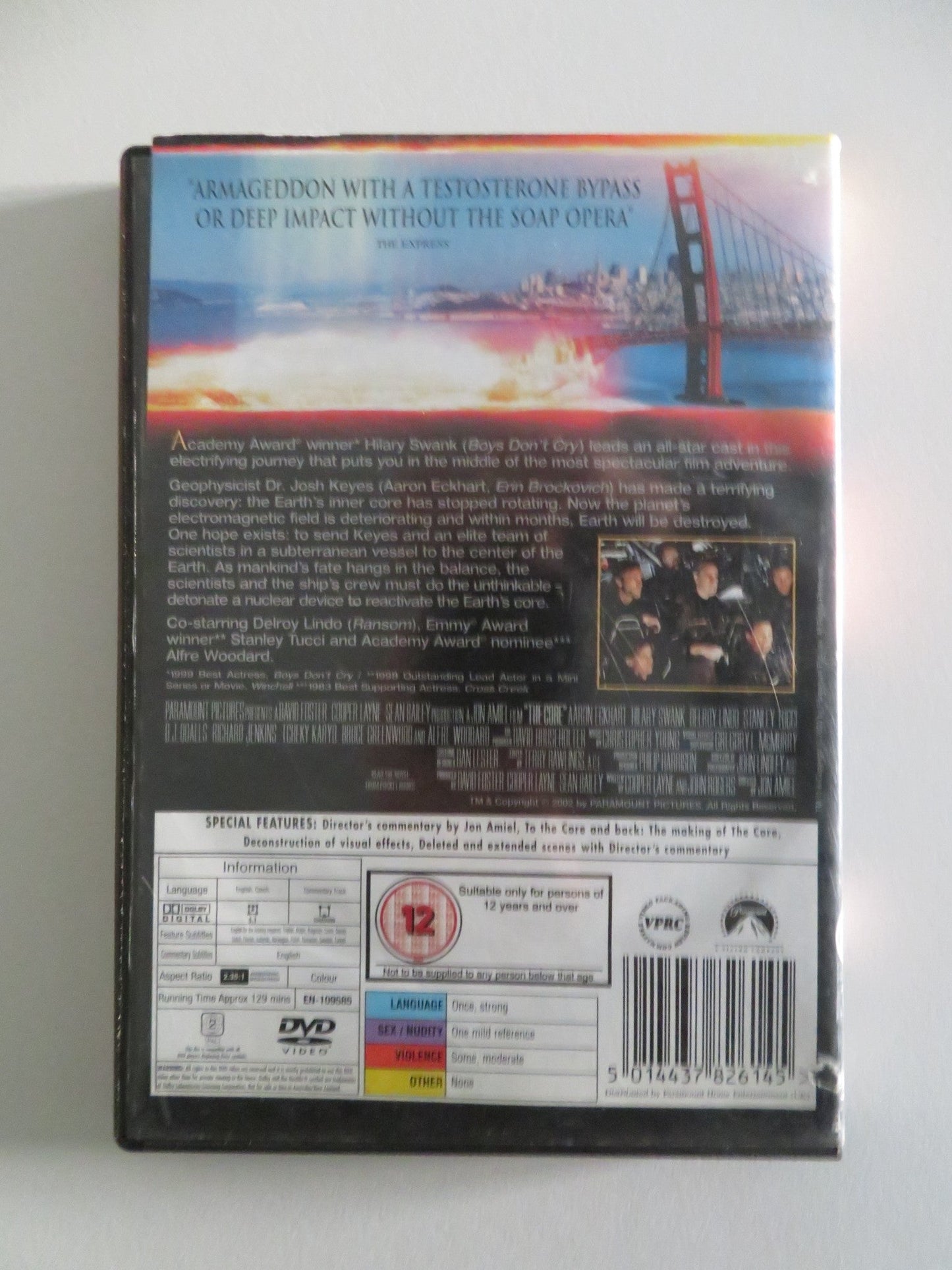 THE CORE (DVD) AARON ECKHART HILARY SWANK 2003 REGION 2 Movie posters