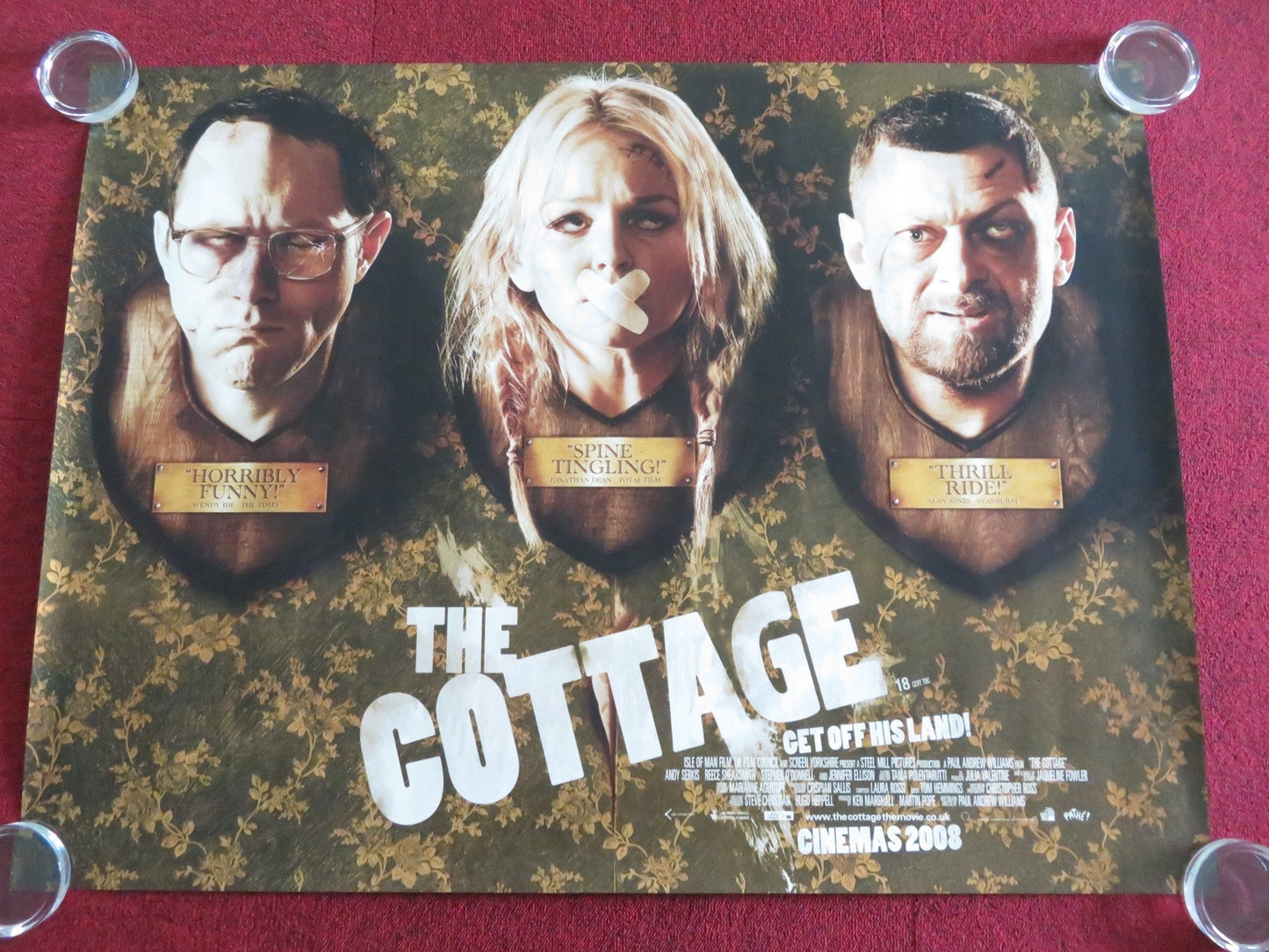 THE COTTAGE UK QUAD ROLLED POSTER ANDY SERKIS REECE SHEARSMITH 2008 Movie posters