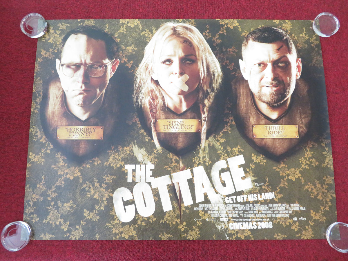 The Cottage UK Quad Rolled Poster Andy Serkis Reece Shearsmith 2008 Movie posters