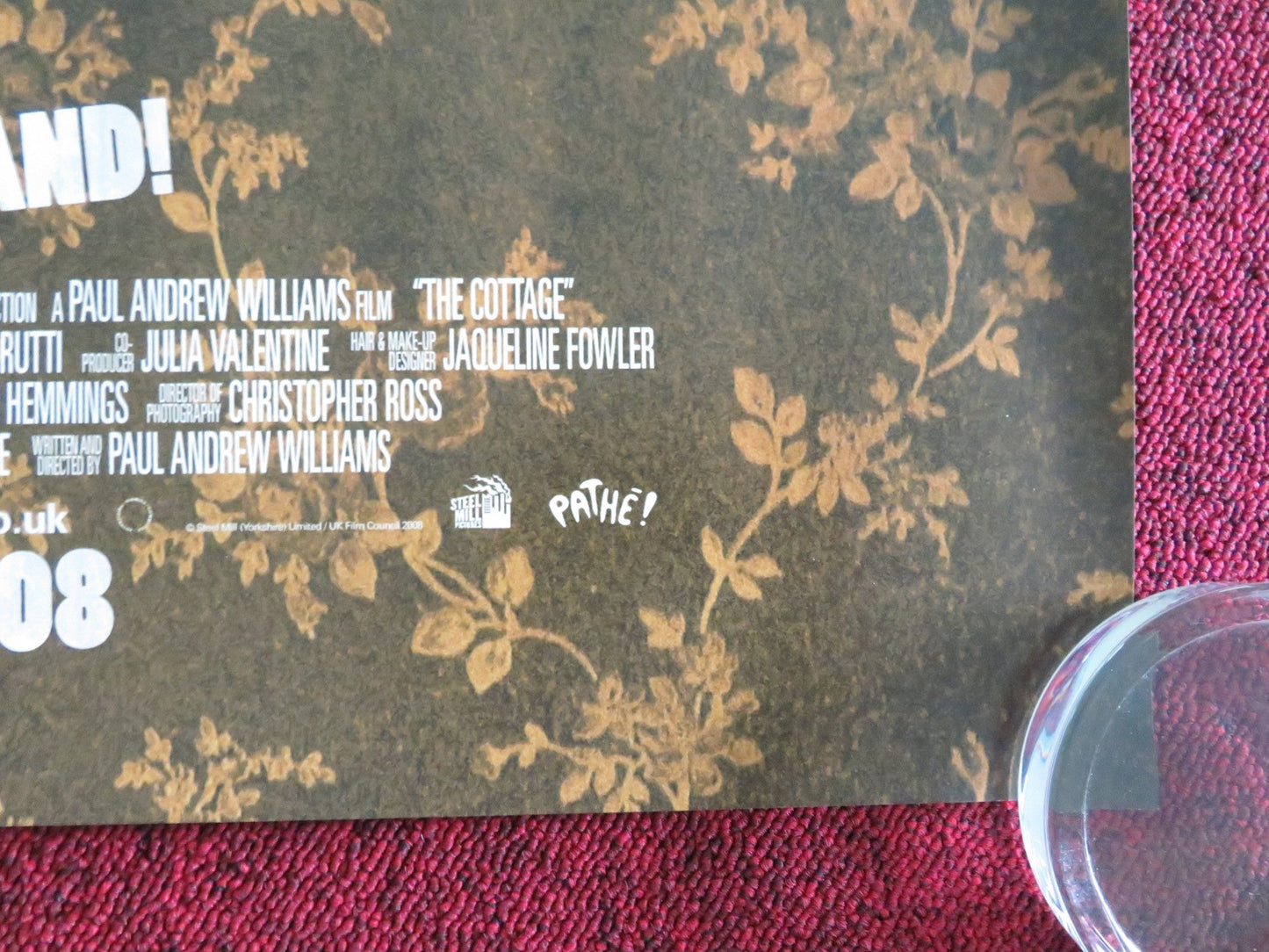 THE COTTAGE UK QUAD ROLLED POSTER ANDY SERKIS REECE SHEARSMITH 2008 Movie posters