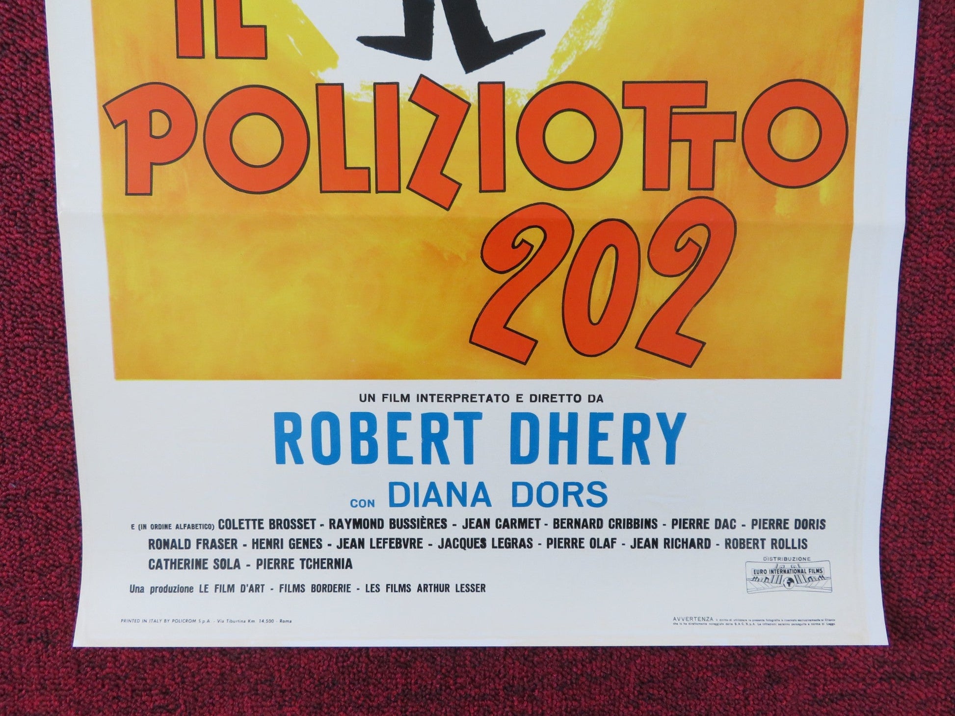 THE COUNTERFEIT CONSTABLE ITALIAN LOCANDINA POSTER ROBERT DHERY DIANA DORS 1965 Rendezvous Cinema Movie posters