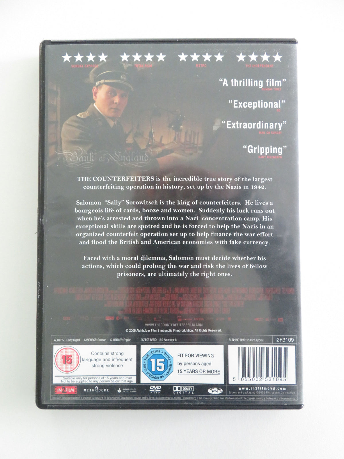The Counterfeiters (DVD) Karl Markovics August Diehl 2007 Region 2 Movie posters