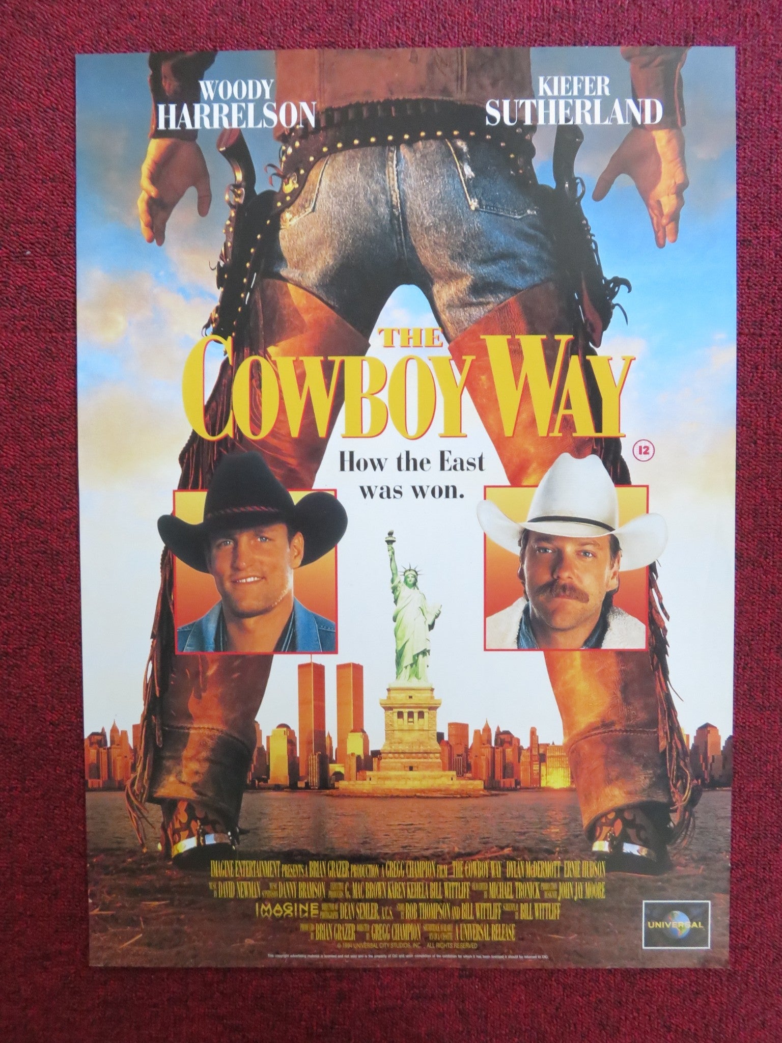 THE COWBOY WAY VHS VIDEO POSTER WOODY HARRELSON KIEFER SUTHERLAND 1994 Rendezvous Cinema Movie posters