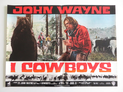 THE COWBOYS - H ITALIAN FOTOBUSTA POSTER JOHN WAYNE BRUCE DERN 1972 Rendezvous Cinema Movie posters