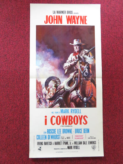 THE COWBOYS ITALIAN LOCANDINA POSTER JOHN WAYNE ROSCOE LEE BROWNE 1972 Rendezvous Cinema Movie posters