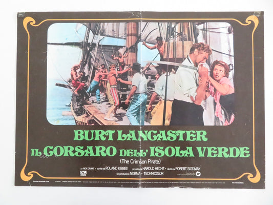 THE CRIMSON PIRATE - A ITALIAN FOTOBUSTA POSTER BURT LANCASTER NICK CRAVAT 1952 Movie posters