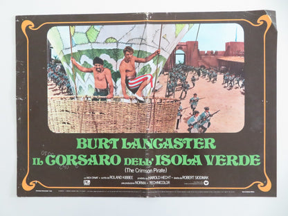 THE CRIMSON PIRATE - B ITALIAN FOTOBUSTA POSTER BURT LANCASTER NICK CRAVAT 1952 Movie posters